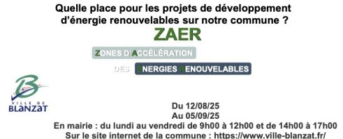 concertation sur les ZAER (zones d’accélération des énergies renouvelables)