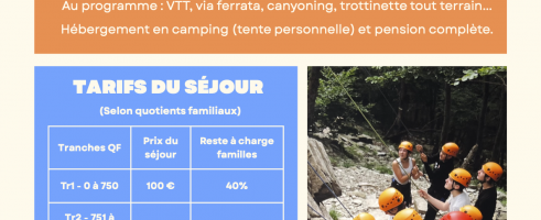 SÉJOUR D&rsquo;ÉTÉ